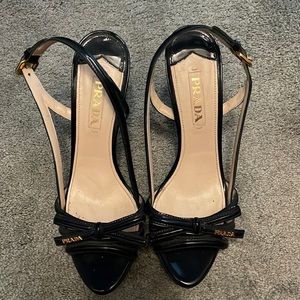 Black Prada heels. Worn only a few times. The heels are in perfect shape.